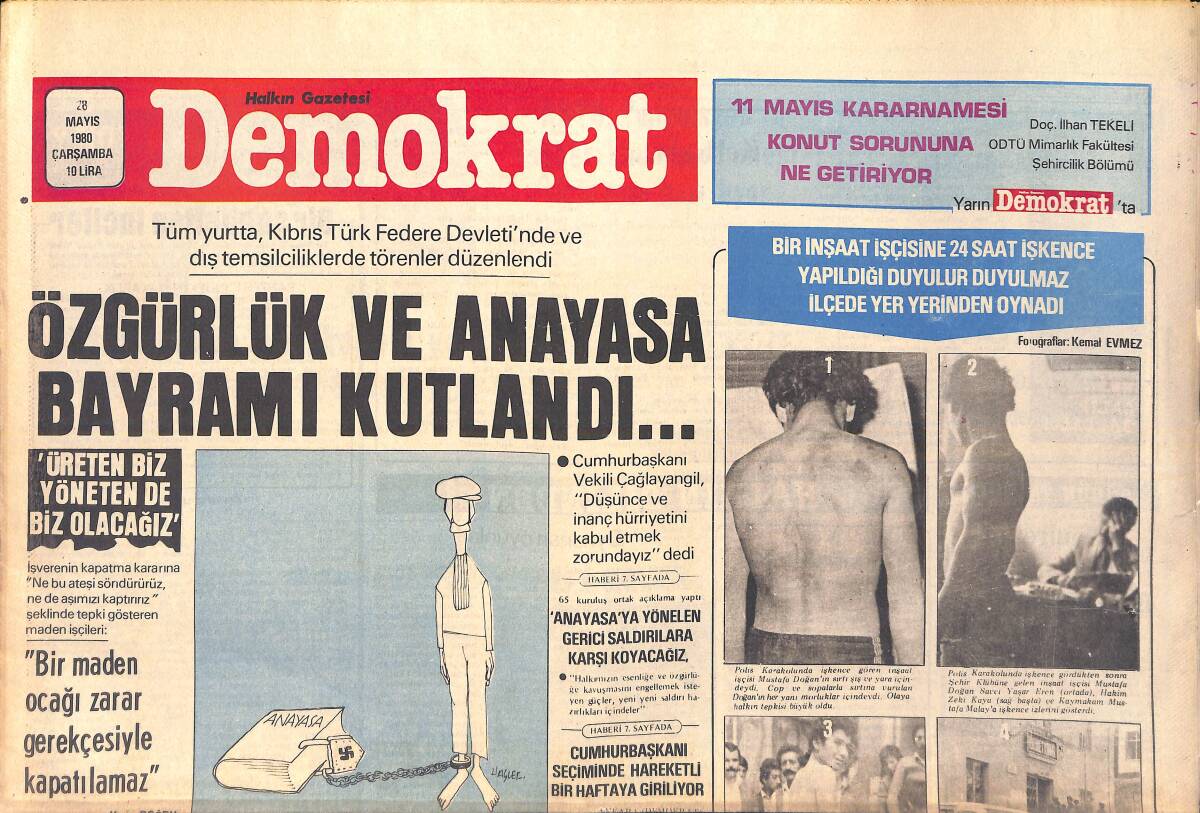 Demokrat Gazetesi 28 Mayıs 1980 - Salvador'da Devrimciler Askeri Tesisleri İşgal Etti - Kürdistan'daki Belediye Başkanları Ve Valiler Tahran'da Tutuklandı GZ156052 - 1