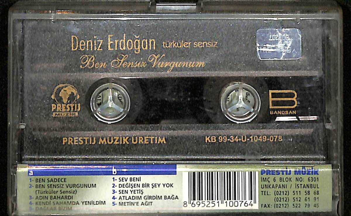 Deniz Erdoğan - Ben Sensiz Vurgunum Kaset (İkinci El) KST29056 - 2