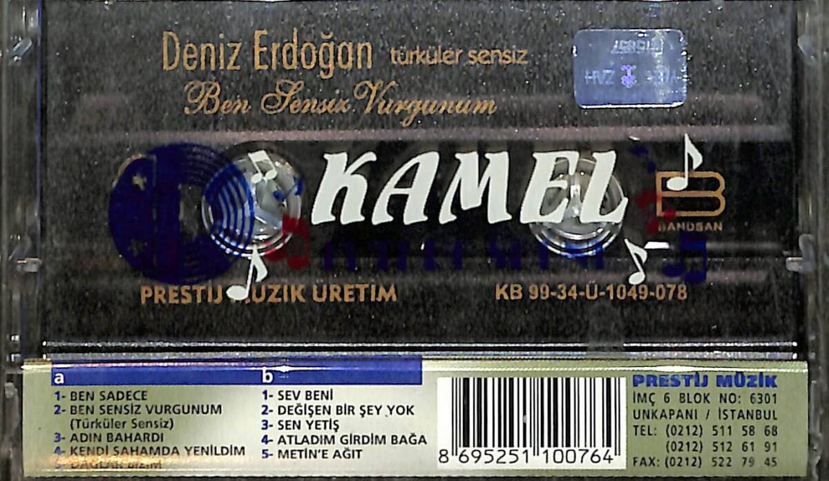 Deniz Erdoğan - Ben Sensiz Vurgunum Kaset (Sıfır) KST28263 - 2