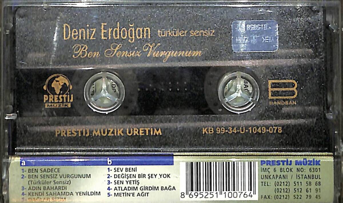 Deniz Erdoğan - Türküler Sensiz / Ben Sensiz Vurgunum Kaset (İkinci El) KST29235 - 2