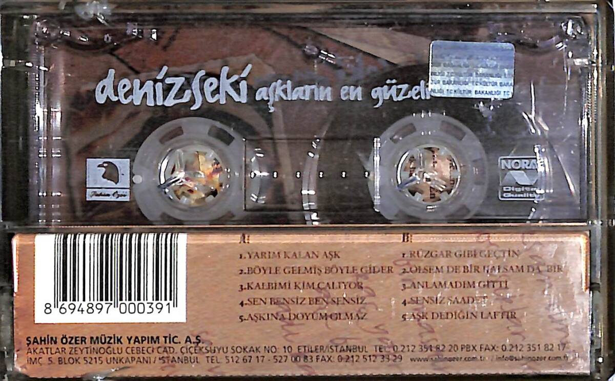 Deniz Seki - Aşkların En Güzeli Kaset (İkinci El) KST27653 - 2