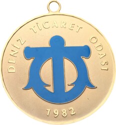 Deniz Ticaret Odası 1982 Yılı Altın Kaplama Hatıra Madalyon MVM2080 - Gökçekoleksiyon