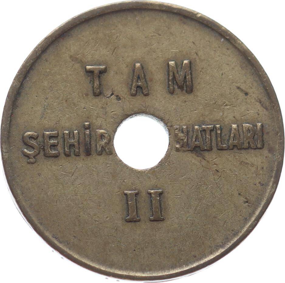 Denizcilik Bankası T.A.O. Ş.H.İ.Ş. Tam Şehir Hatları II Pirinç Jeton JTF713 - 2