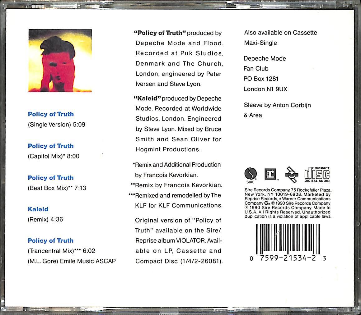 Depeche Mode - Policy Of Truth CD (İkinci El) CD4099 - 2