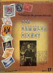 DER SAMMLER - DIENST Heft 17 , 17 August 1957 NDR44611 - Gökçekoleksiyon