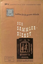 DER SAMMLER - DIENST Heft 17 , 27 August 1955 NDR44610 - Gökçekoleksiyon