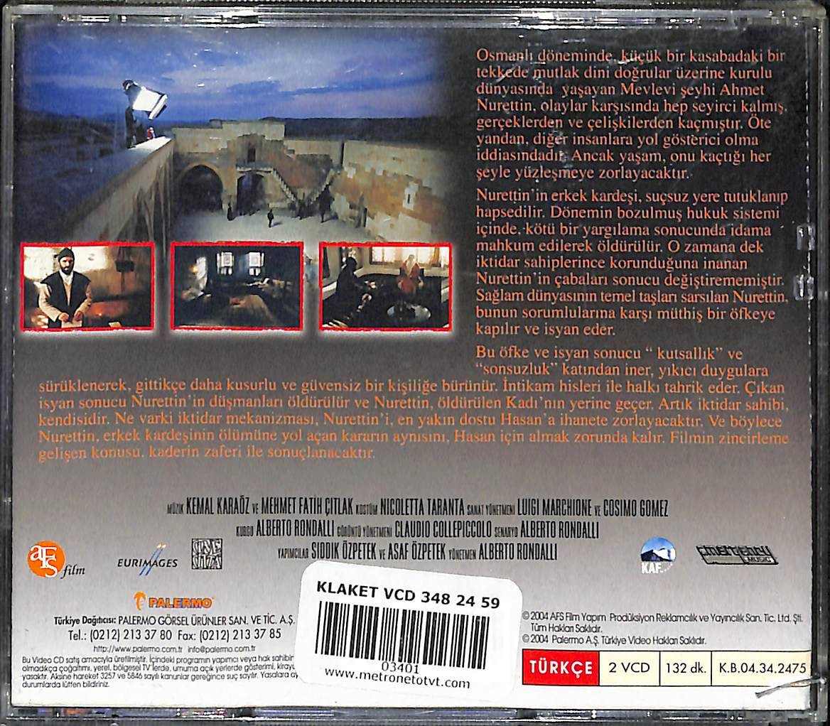 Derviş (2001) Orjinal VCD Film ' Cezmi Baskın - Başak Köklükaya - Antonio Buíl ' VCD28015 - 2