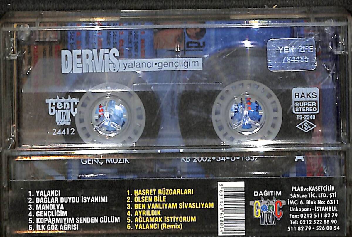 Derviş - Yalancı / Gençliğim Kaset (İkinci El) KST29337 - 2
