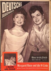 Deutsche Illustrierte 30 Nov 1954 - Jeanne Crain Und Jane Russell, Elizabeth Black, Martine Carol NDR84902 - Gökçekoleksiyon