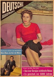DEUTSCHE JIIUSTRIERTE Nr 14 2 April 1955 - Elizabeth 2 , Prinzessin Dina Albdel Hamid NDR84041 - Gökçekoleksiyon