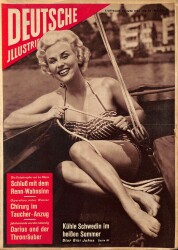 DEUTSCHE JIIUSTRIERTE Nr 26 25 April 1955 - Bibi Johns, Prinz Raimondo Lanza Di Traba NDR84010 - Gökçekoleksiyon