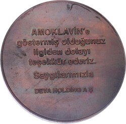 Deva Holding Amoklavin Anısına Mustafa Kemal Atatürk Bronz Madalyon Madalyon MVM2170 - 2