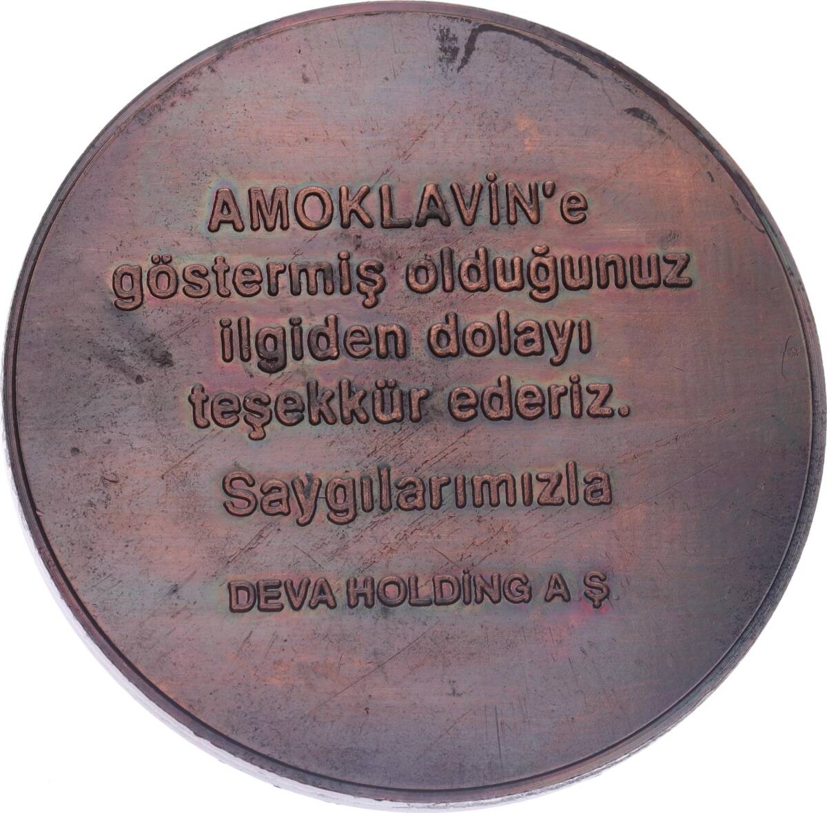 Deva Holding Amoklavin Anısına Mustafa Kemal Atatürk Bronz Madalyon Madalyon MVM2170 - 2