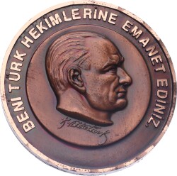 Deva Holding Amoklavin Anısına Mustafa Kemal Atatürk Bronz Madalyon Madalyon MVM2170 - 3