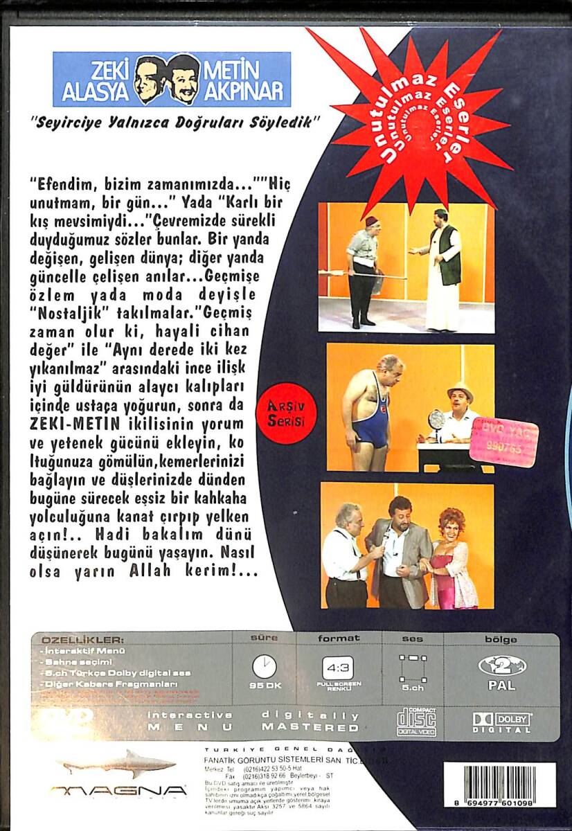 Devekuşu Kabare Muzikal Güldürü Serisi Dün Bugün 1 DVD (İkinci El) DVD2710 - 2