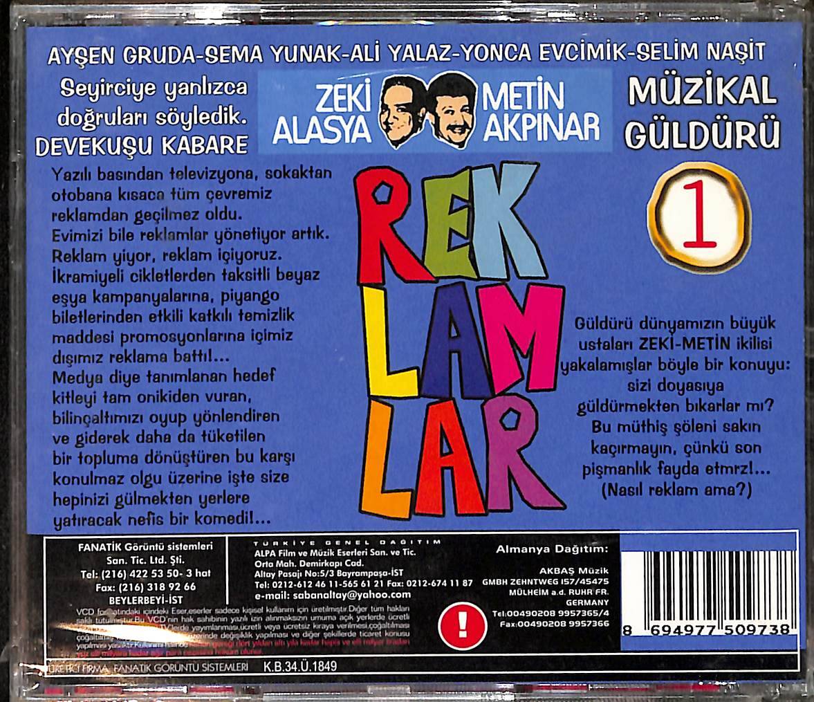 Devekuşu Kabare Reklamlar 1 VCD Film (Sıfır) VCD27671 - 2