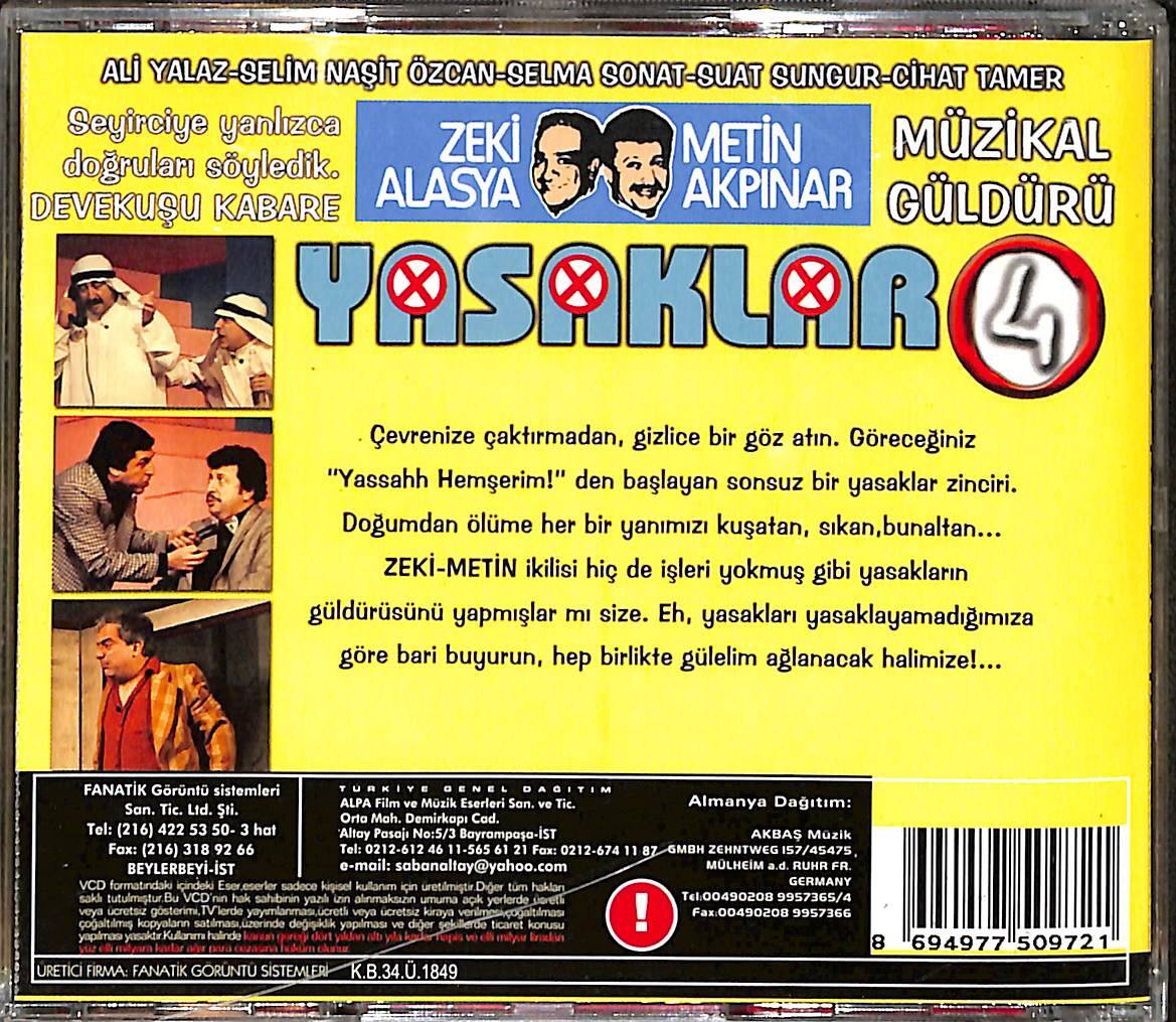 Devekuşu Kabare Yasaklar 4. Bölüm Orijinal VCD Film VCD29010 - 2