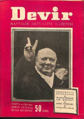 Devir Haftalık Aktüalite Gazetesi 16 Nisan 1955 - Churchillin Biyografisi NDR38378 - 1