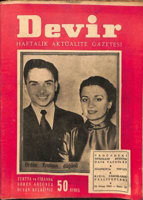 Devir Haftalık Aktüalite Gazetesi 23 Nisan 1955 - Einstein in Vefatı NDR38379 - 1