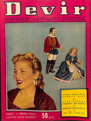 Devir Haftalık Aktüalite Gazetesi 5 Şubat 1955 - Güzel Sesli Elçi Ferhan Onat NDR38374 - 1
