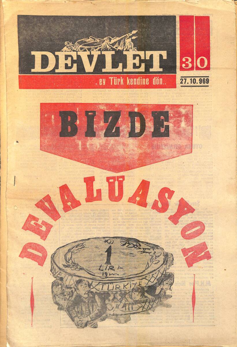 Devlet Dergisi 27 Ekim 1969 - Devalüasyon Milli Bir Felakettir - Kültür Emperyalizmi - Dilde Irkçılık NDR94534 - 1