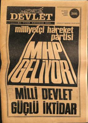 Devlet Haftalık Milliyetçi Siyasi Gazete Sayı395 30 Mayıs 1977 Türkeşin 24 Mayıs Günkü Radyo Konuşması GZ69274 - 1