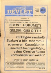 Devlet Haftalık Milliyetçi Siyasi Gazete Sayı400 4 Temmuz 1977 Ecevit Hükümeti Geldiği Gibi Gitti GZ69277 - 1