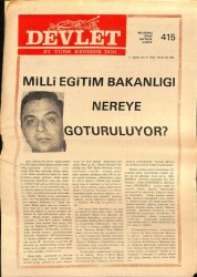 Devlet Haftalık Milliyetçi Siyasi Gazete Sayı415 17 Ekim 1977 Milli Eğitim Bakanlığı Nereye Götürülüyor GZ69281 - 2