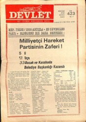 Devlet Haftalık Milliyetçi Siyasi Gazete Sayı423 12 Aralık 1977 Uyanmak İsimli Romanıyla İkinci Olan Hasan Kayıhanla Bir Sohbet GZ69289 - 2
