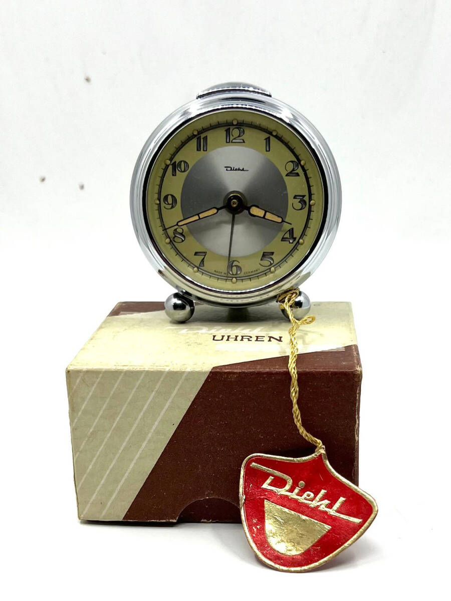 Diehl Alman Kurmalı Masa Saati – Kutusunda Kullanılmamış | Vintage Mechanical Clock AOB4198 - 1