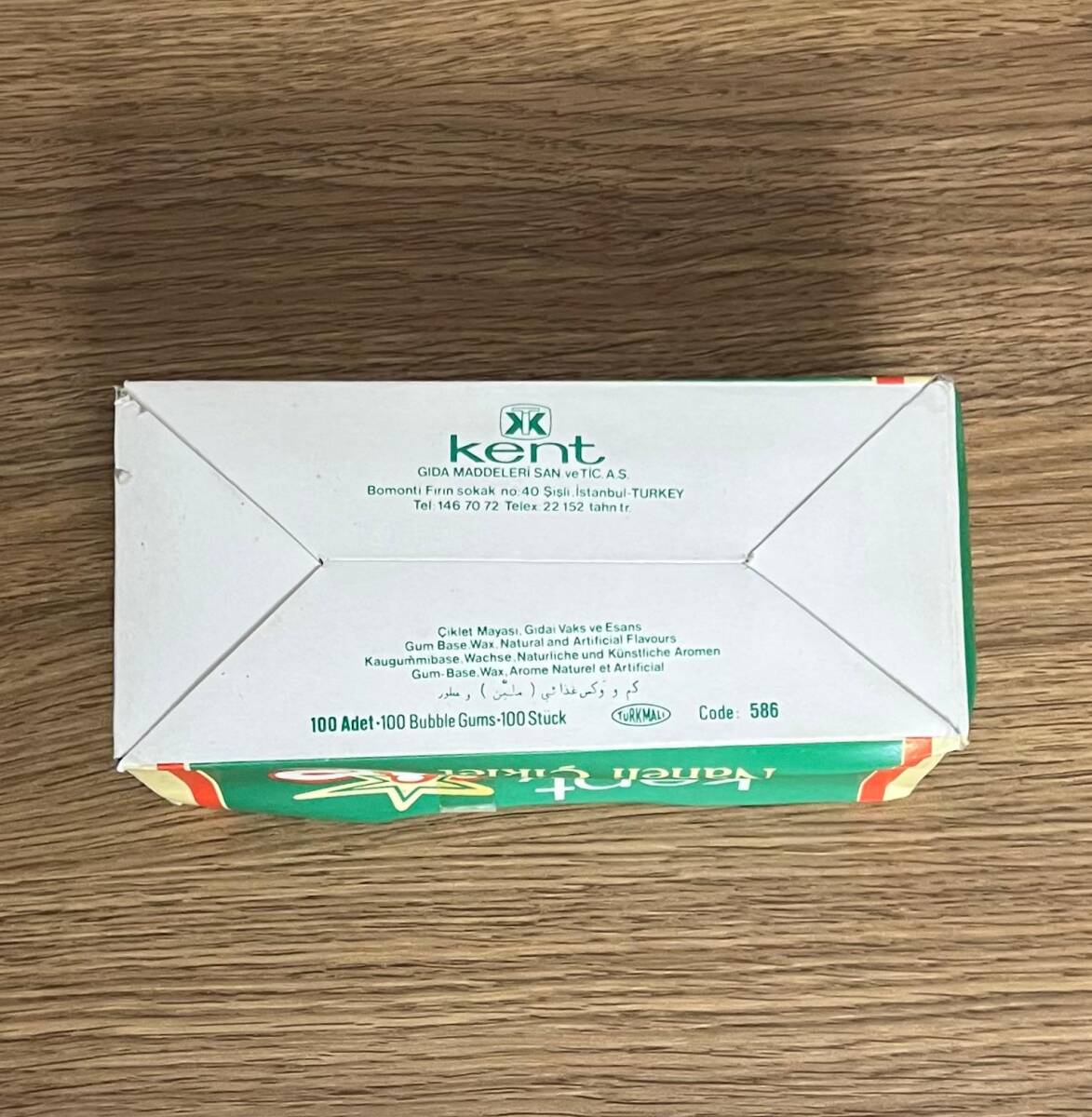 POPTİP (KENT ) Yeşil -1980s Şekersiz Sakız.Açılmamış Kutu # SKZ2045 - 3