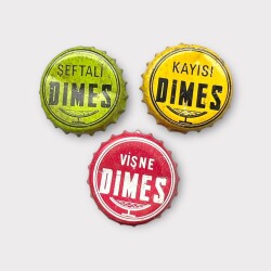 Dimes .Şeftali,Kayısı.Vişne Gazoz Kapağı Lotu CMK1469 - 1