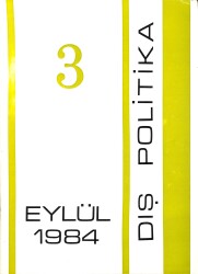 Dış Politika Dergisi Eylül 1984 Sayı : 3 NDR91283 - Gökçekoleksiyon