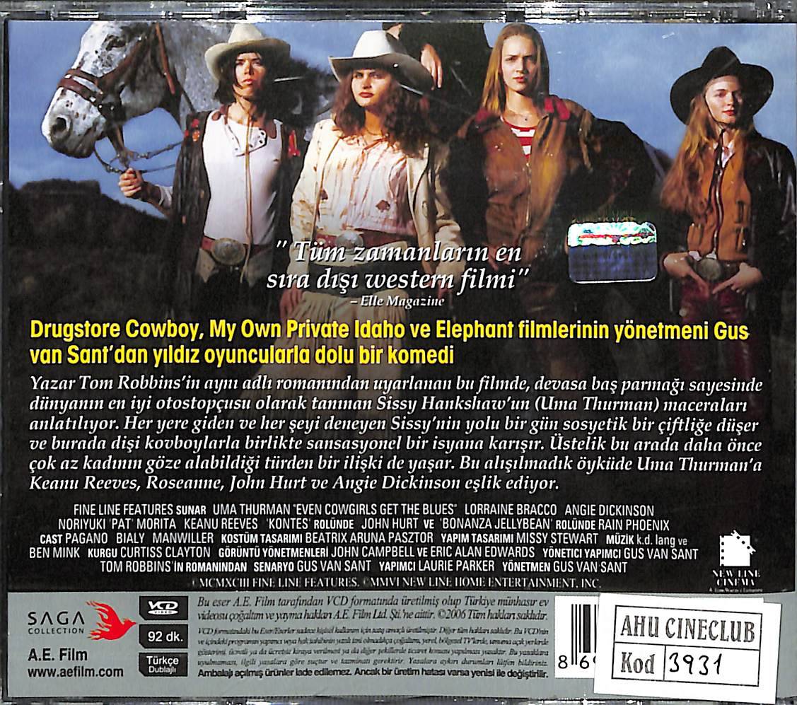 Dişi Kovboylar da Hüzünlenir (1993) Orjinal VCD Film ' Uma Thurman ' VCD27977 - 2
