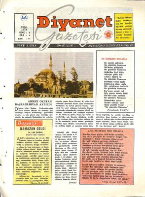 Diyanet Dergisi 1 Ekim 1973 Sayı 77 - Ahmet Okutan Başkanlıktan Ayrıldı NDR77729 - 1
