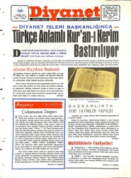 Diyanet Dergisi 1 Nisan 1973 Sayı 64 - Başkanlıkta Yeni Tayinler Yapıldı NDR77741 - Gökçekoleksiyon