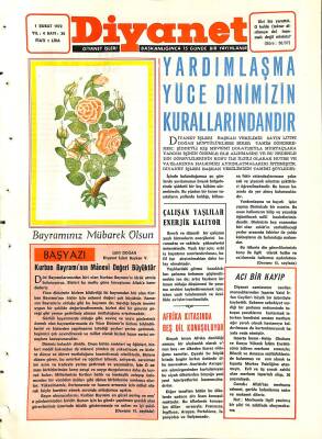 Diyanet Dergisi 1 Şubat 1972 Sayı 36 - Afrika Kıtasında 5 Dil Konuşuluyor NDR77749 - 1