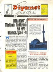 Diyanet Dergisi 15 Eylül 1973 Sayı 76 - Finlandiyalı Müslümün Türklerden Bir Heyet Ülkemizi Ziyaret Etti NDR77730 - Gökçekoleksiyon