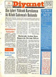 Diyanet Dergisi 15 Haziran 1972 Sayı 45 - Din İşleri Yüksek Kurulunca İki Kitab Sakıncalı Bulundu NDR77774 - Gökçekoleksiyon