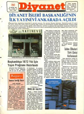 Diyanet Dergisi 15 Mayıs 1972 Sayı 43 - Diyanet İşleri Başkanlığının İlk Yayınevi Ankarada Açıldı NDR77776 - 1
