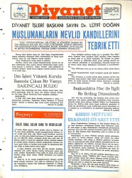 Diyanet Dergisi 15 Nisan 1973 Sayı 65 - Kıbrıs Müftüsü Ülkemizi Ziyaret Etti NDR77740 - Gökçekoleksiyon