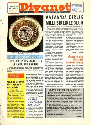 Diyanet Dergisi 15 Şubat 1972 Sayı 37 - Dünyanın İlk Yüzer Sanatoryumu Almanyada Yapılıyor NDR77748 - 1