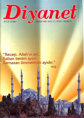 DİYANET DERGİSİ SAYI71 KASIM 1996 KTP3295 - 1