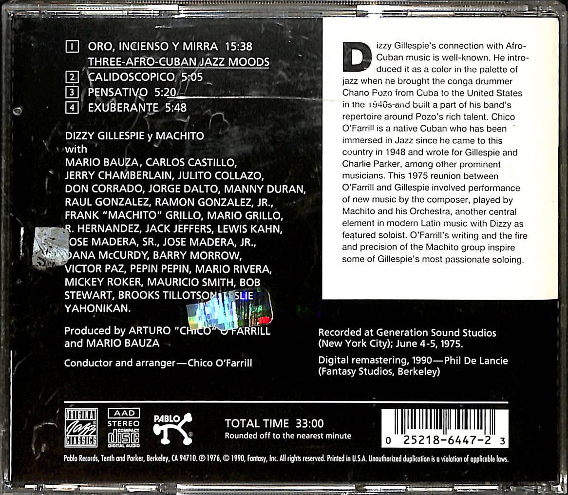 Dizzy Gillespie - Afro-Cuban CD (İkinci El) CD5546 - 2