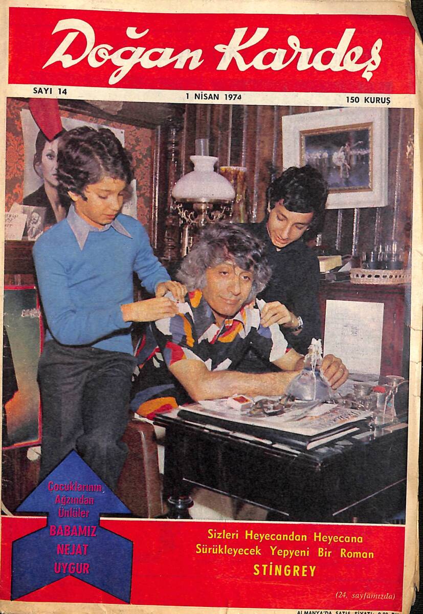 Doğan Kardeş Çizgi Roman Dergisi 1 Nisan 1974 Sayı : 14 - Şirinler NDR102222 - 1