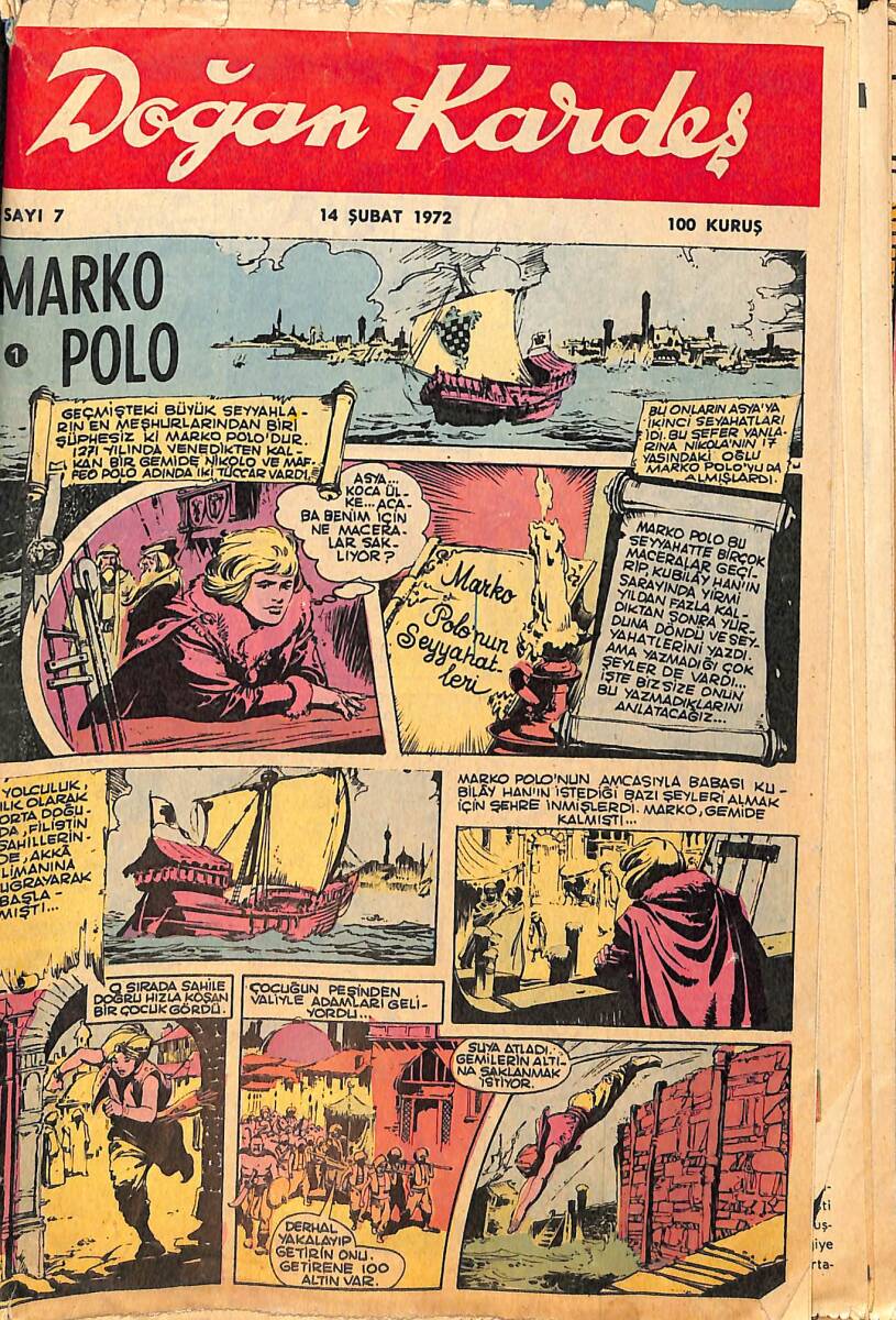 Doğan Kardeş Çizgi Roman Dergisi 14 Şubat 1972 Sayı : 7 - Tarzan - Cimi İle Timi NDR102213 - 1