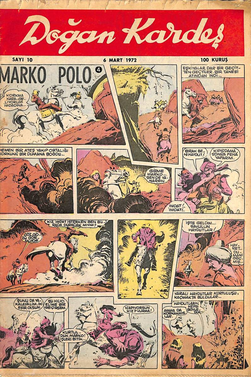 Doğan Kardeş Çizgi Roman Dergisi 6 Mart 1972 Sayı : 10 - Marko Polo - Cimi İle Timi NDR102170 - 1