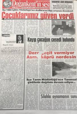 Doğankentin Sesi Aylık Gazete 05 Nisan 1996-Dere Geçit Vermiyor Asma Köprü Nerdesin GZ36614 - 1