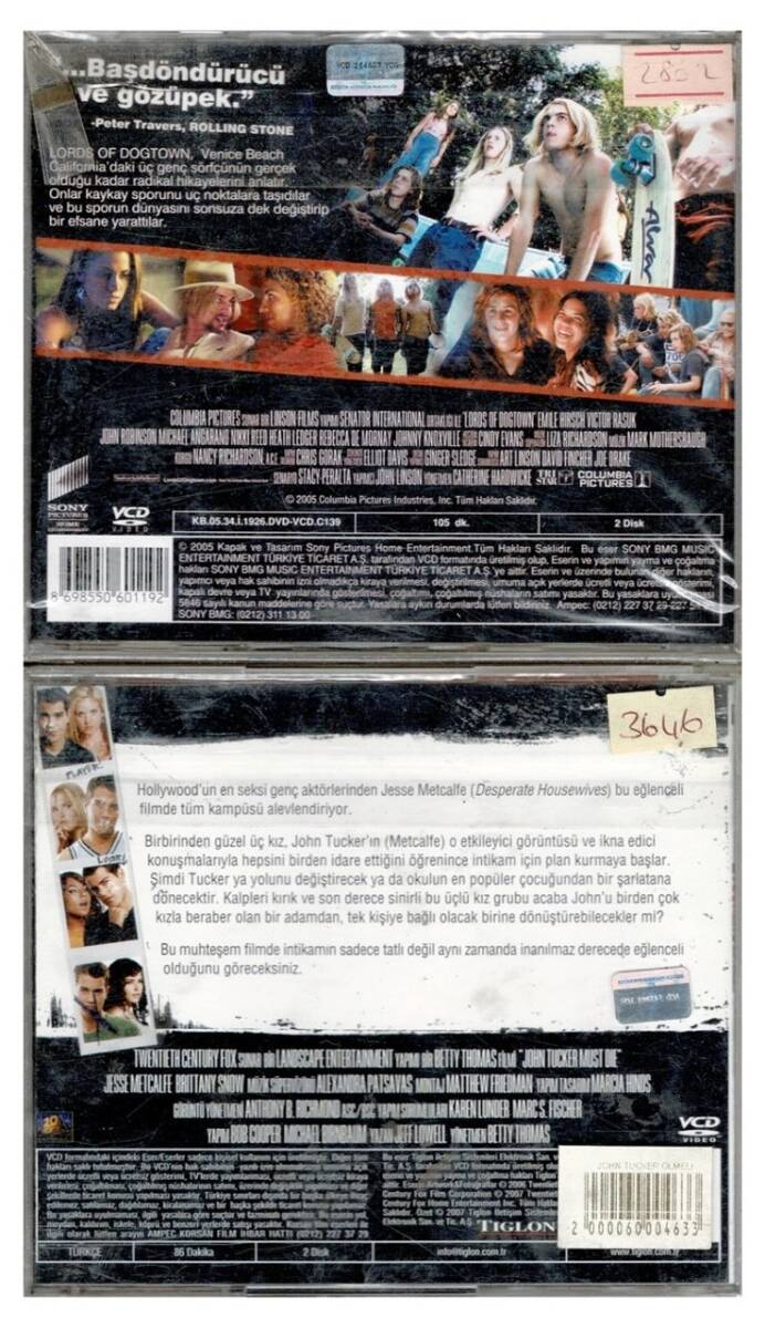Dogtownun Efendileri John Tucker Ölmeli - 2 Adet VCD Film VCD856 - 2