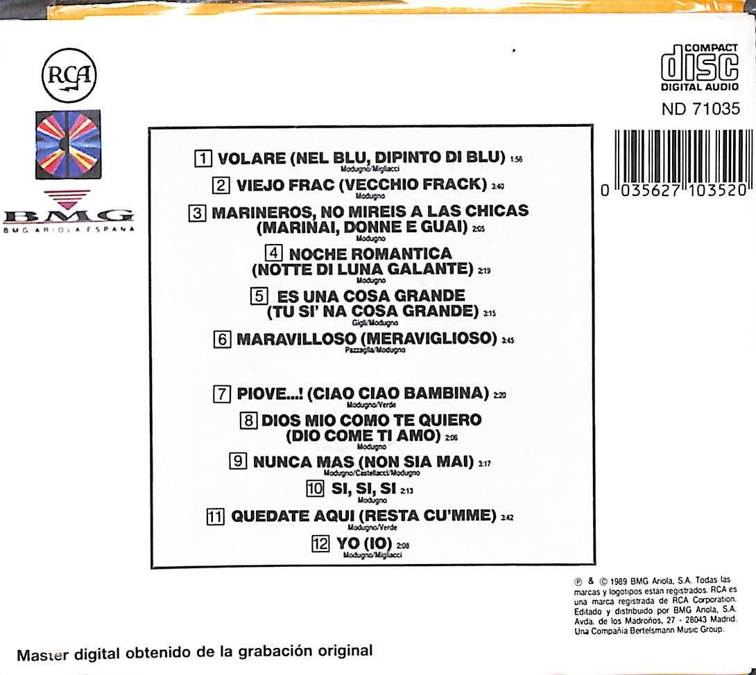 Domenico Modugno – Antología CD (İkinci El) CD5747 - 2